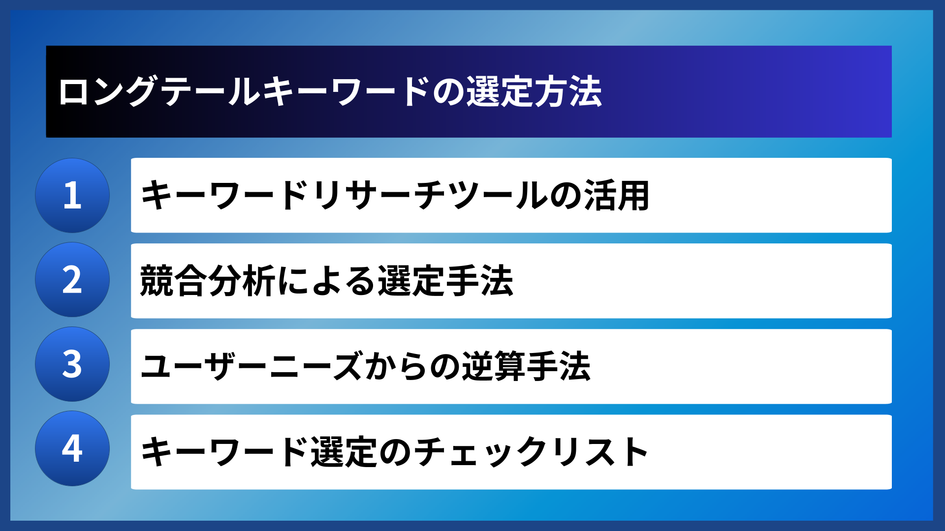 ロングテールキーワードの選定方法