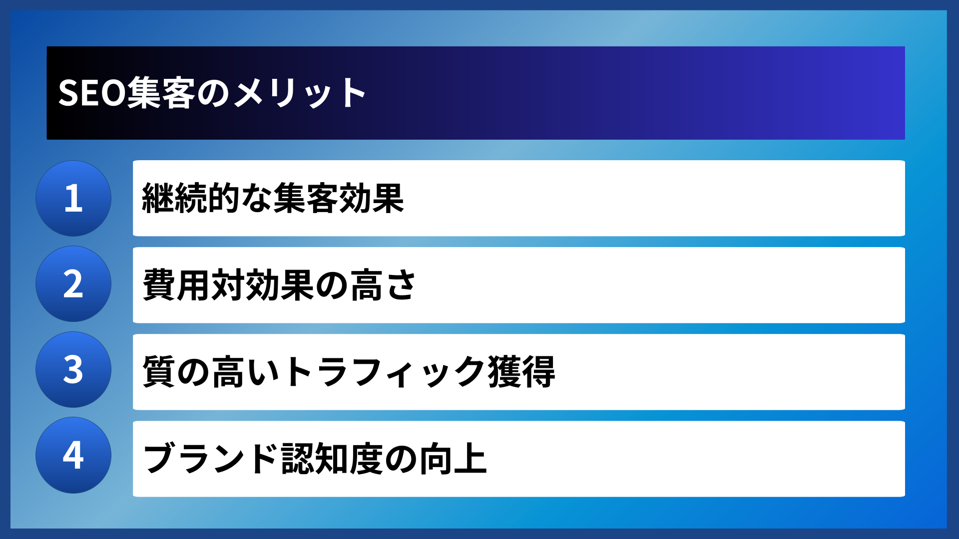 SEO集客のメリット