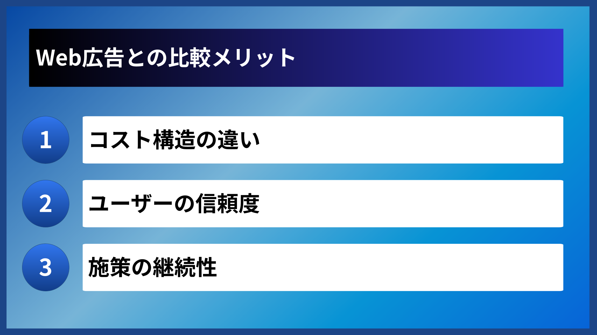 Web広告との比較メリット