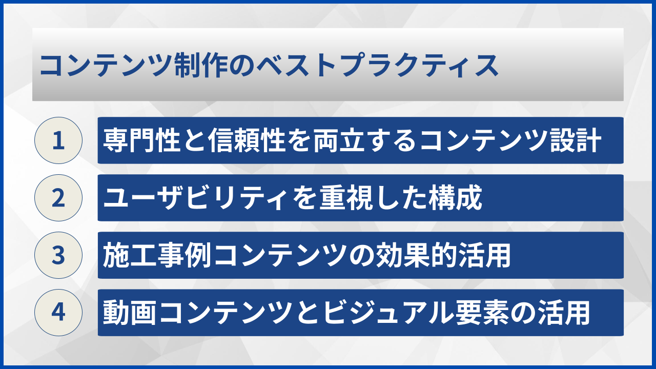 コンテンツ制作のベストプラクティス