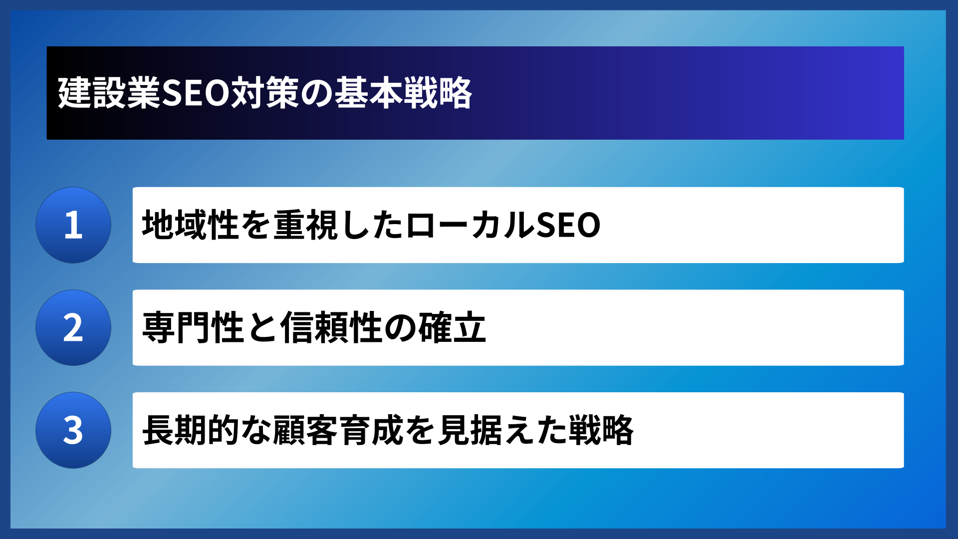 建設業SEO対策の基本戦略
