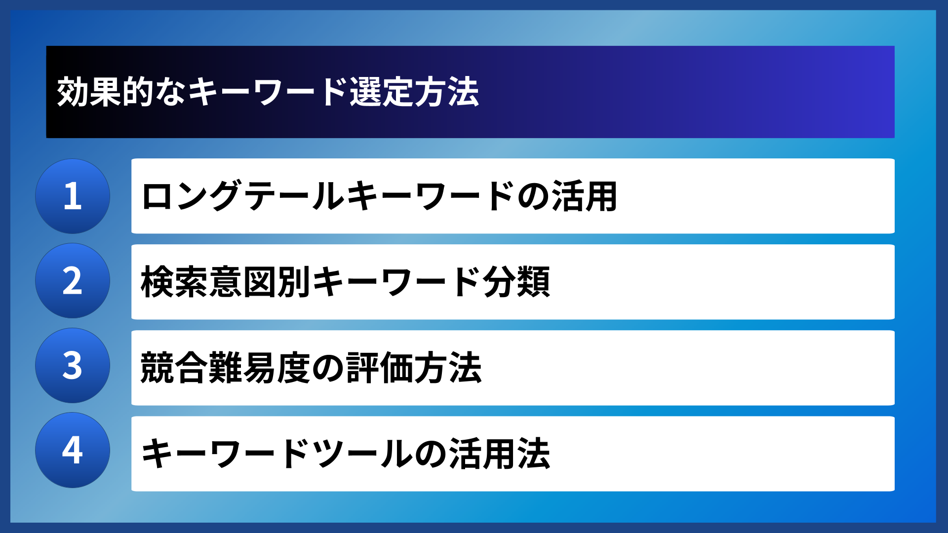 効果的なキーワード選定方法