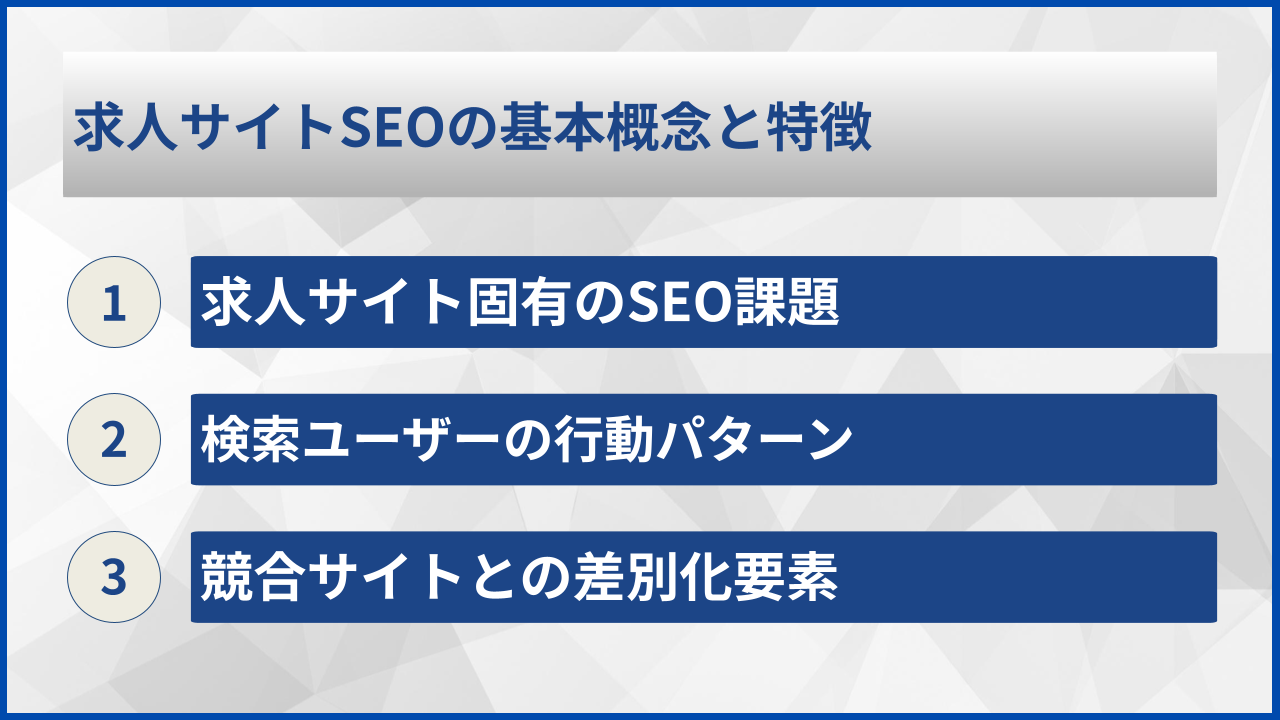 求人サイトSEOの基本概念と特徴