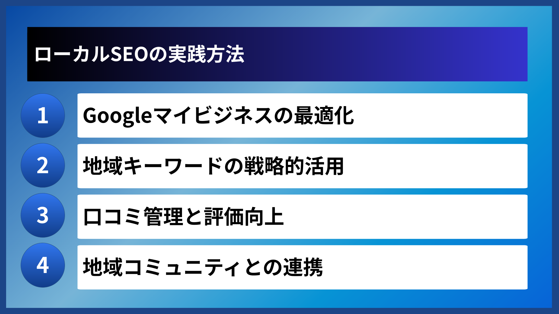 ローカルSEOの実践方法