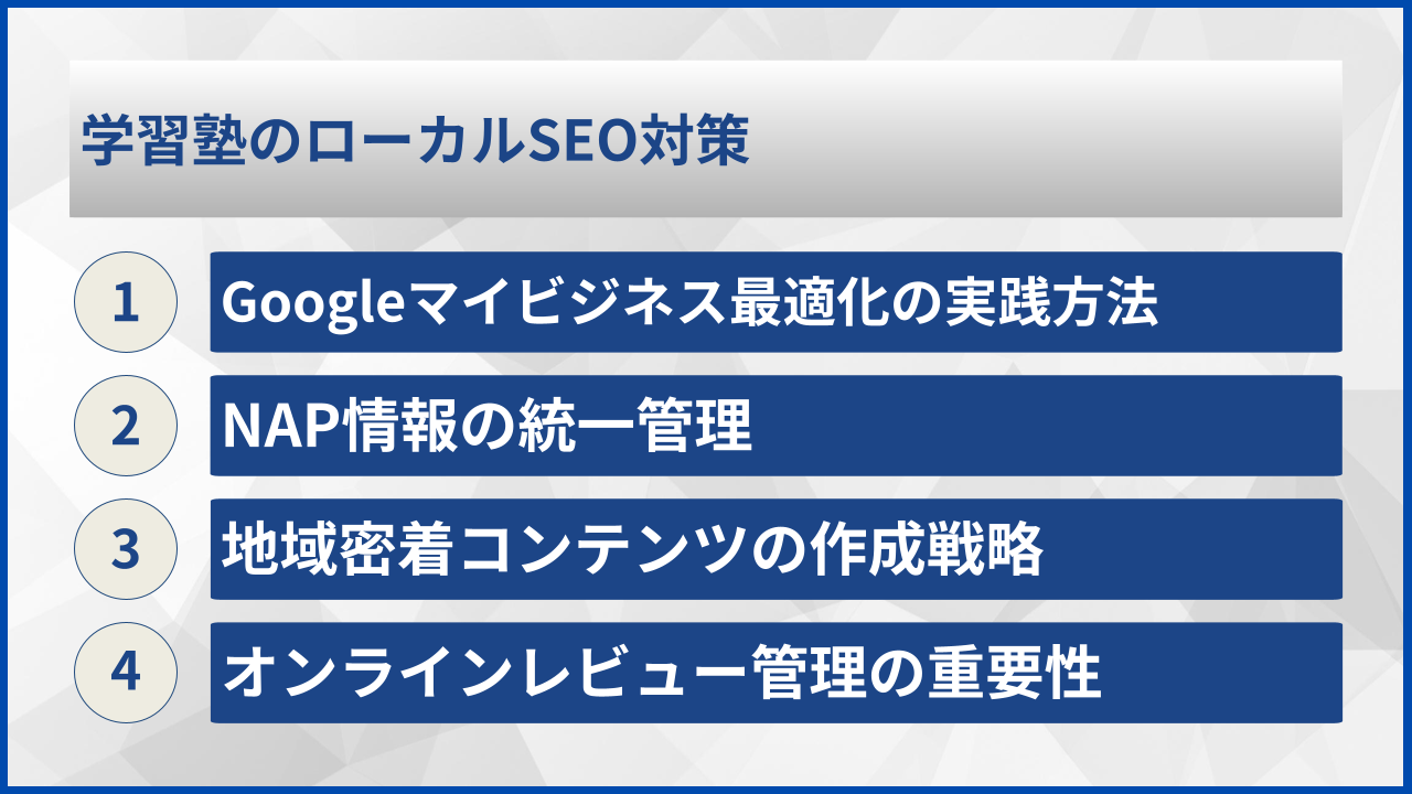 学習塾のローカルSEO対策