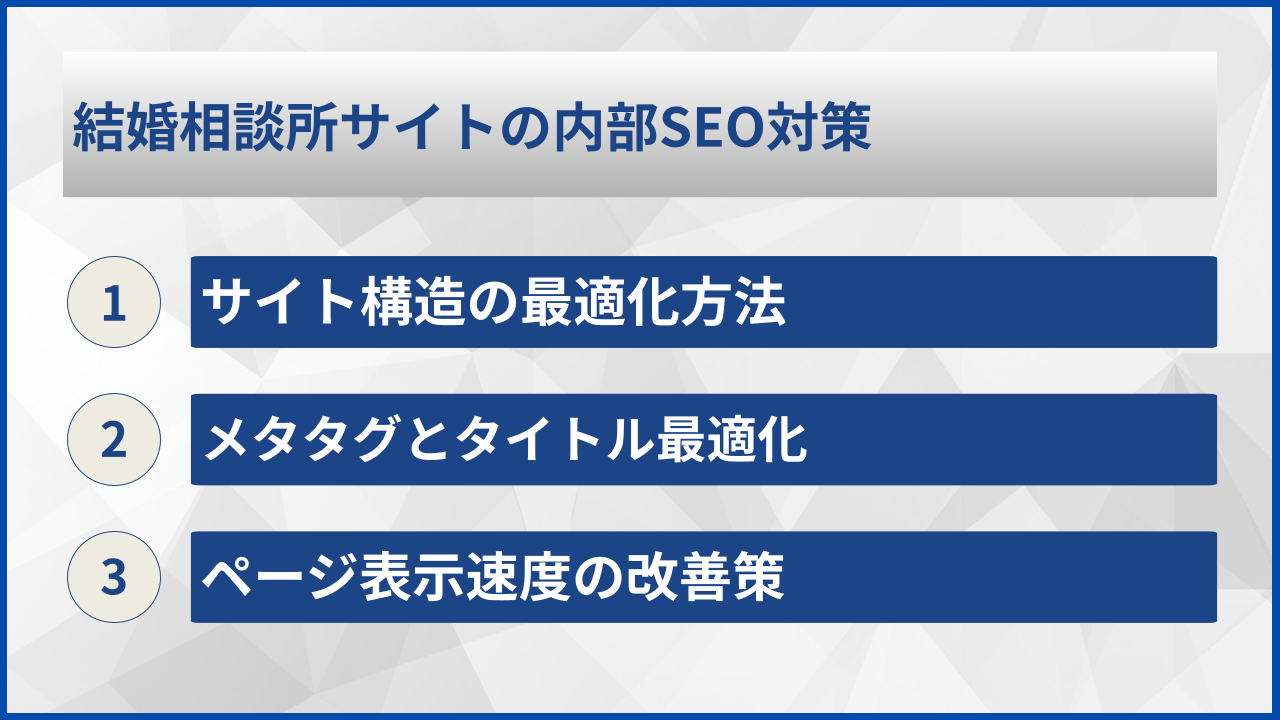 結婚相談所サイトの内部SEO対策