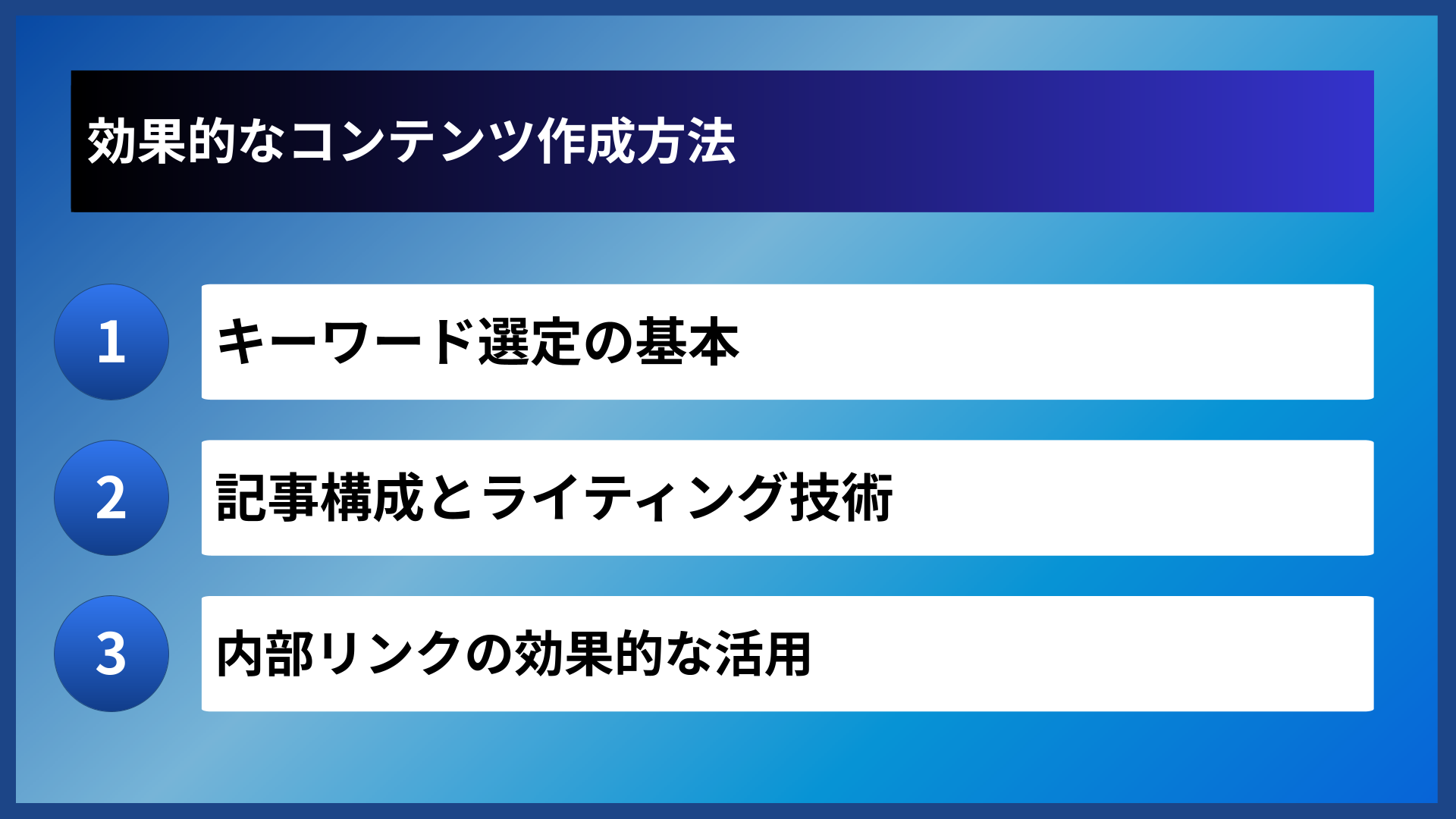効果的なコンテンツ作成方法
