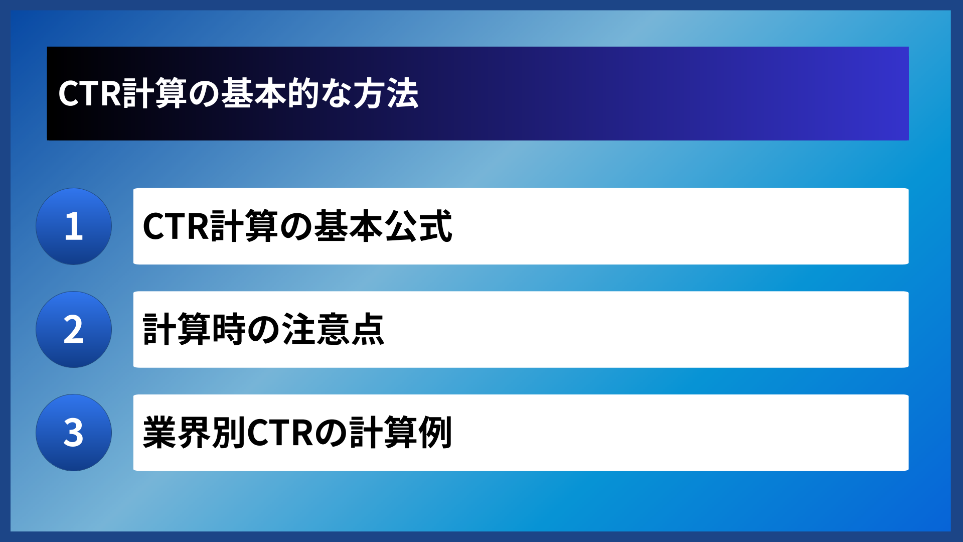 CTR計算の基本的な方法