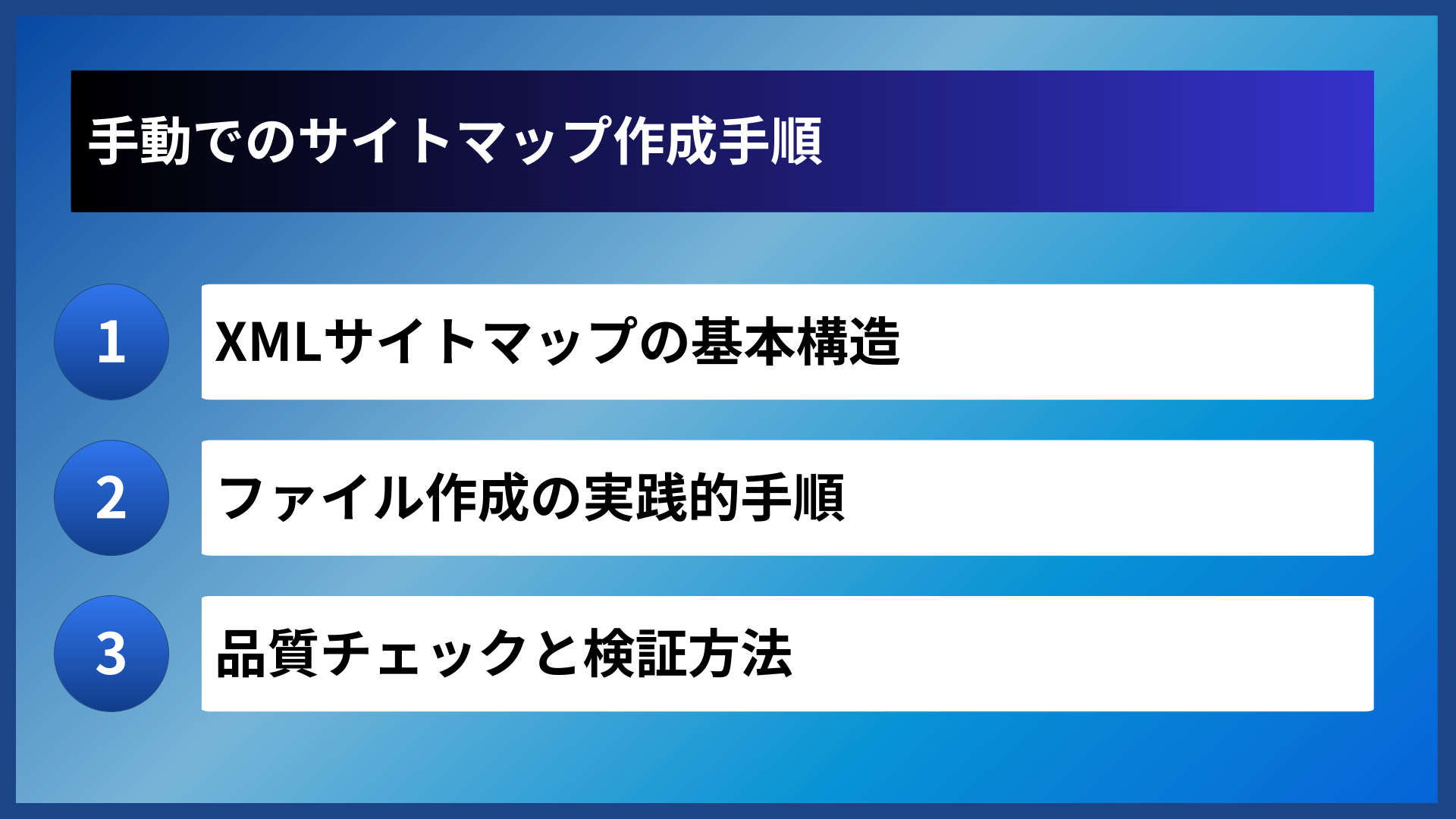 手動でのサイトマップ作成手順