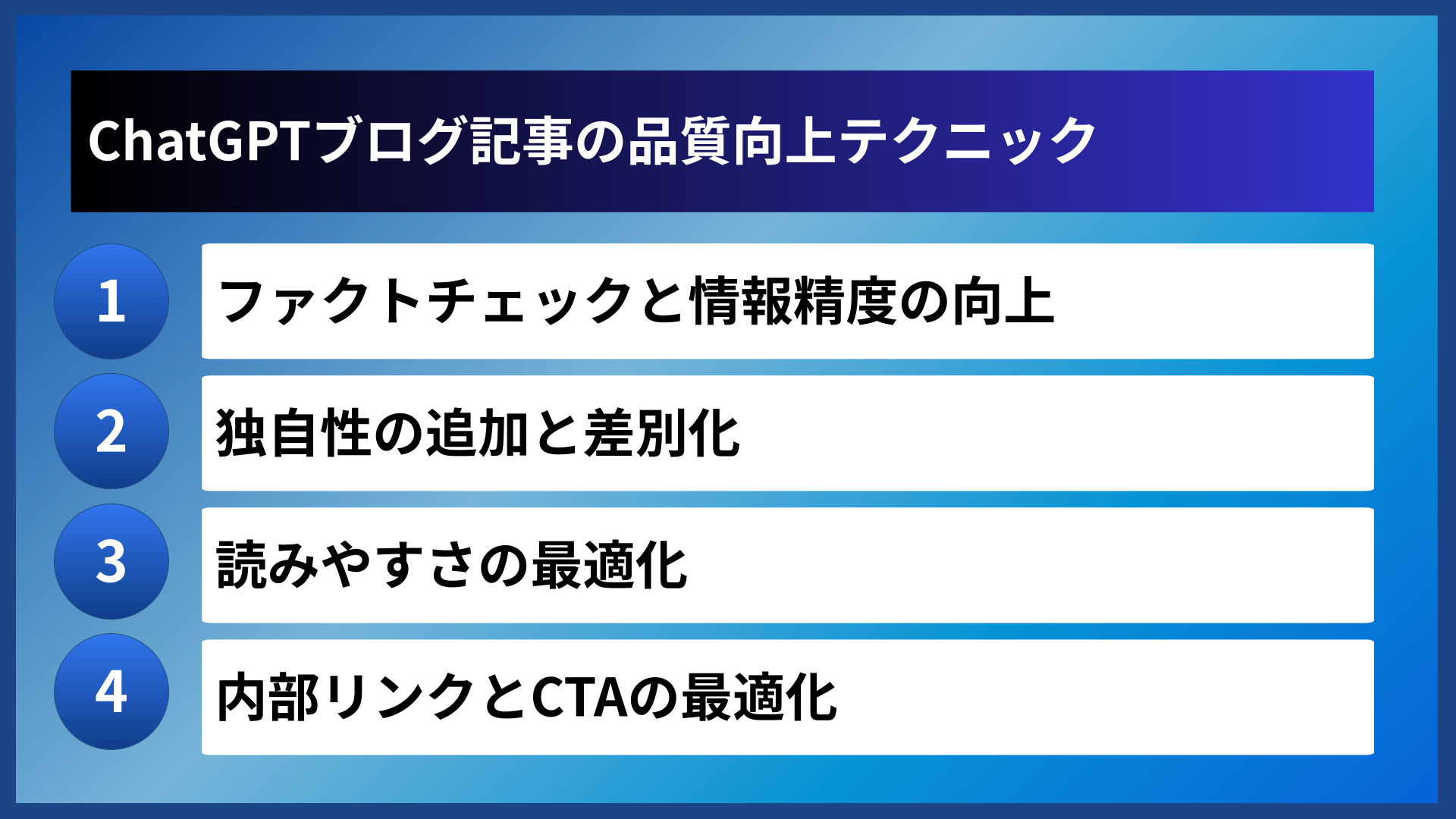 ChatGPTブログ記事の品質向上テクニック