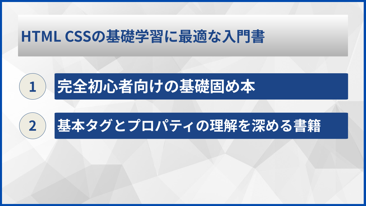 HTML CSSの基礎学習に最適な入門書