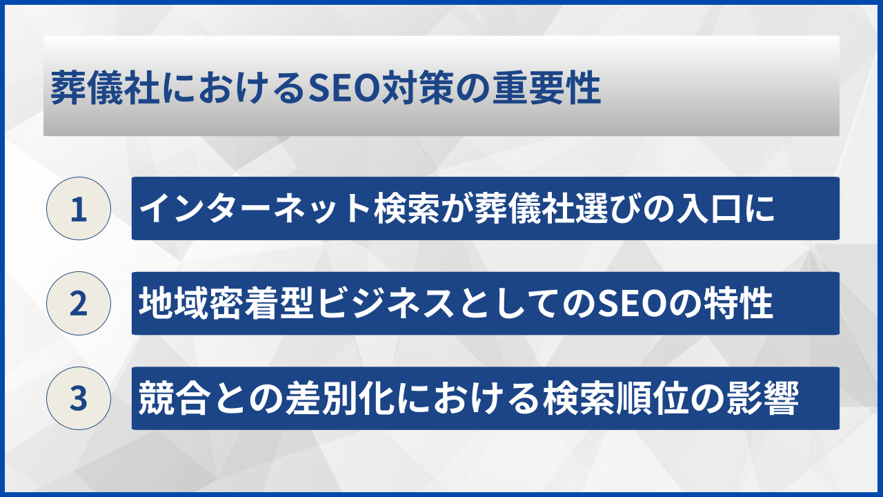 葬儀社におけるSEO対策の重要性