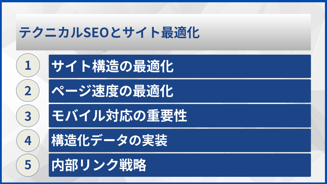 テクニカルSEOとサイト最適化