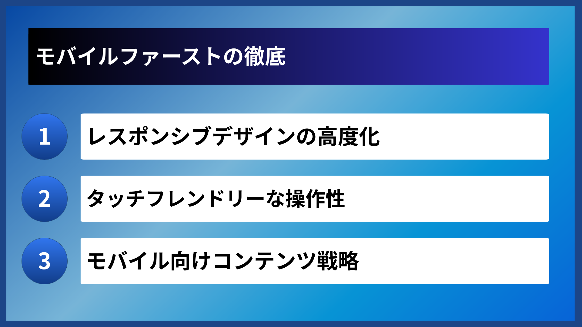 モバイルファーストの徹底