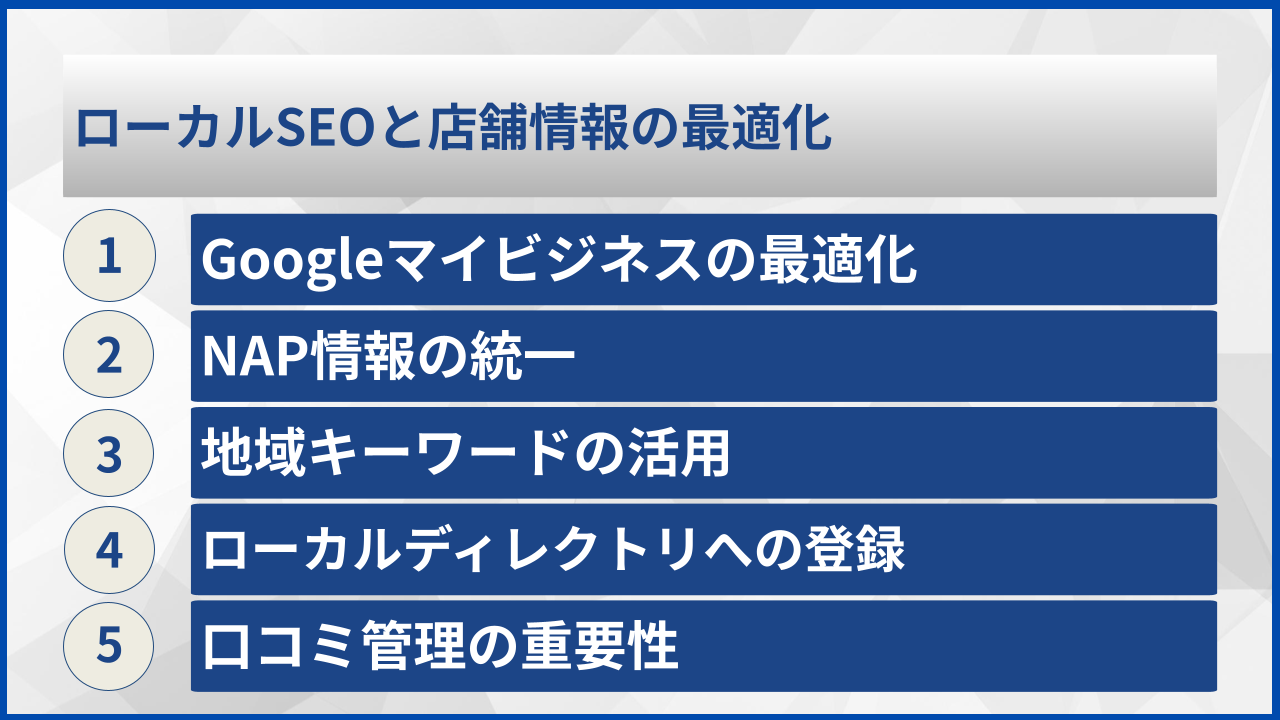 ローカルSEOと店舗情報の最適化