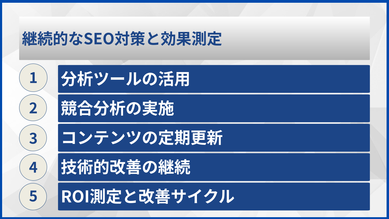 継続的なSEO対策と効果測定