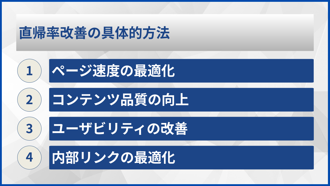 直帰率改善の具体的方法