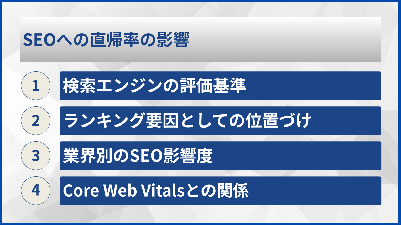 SEOへの直帰率の影響
