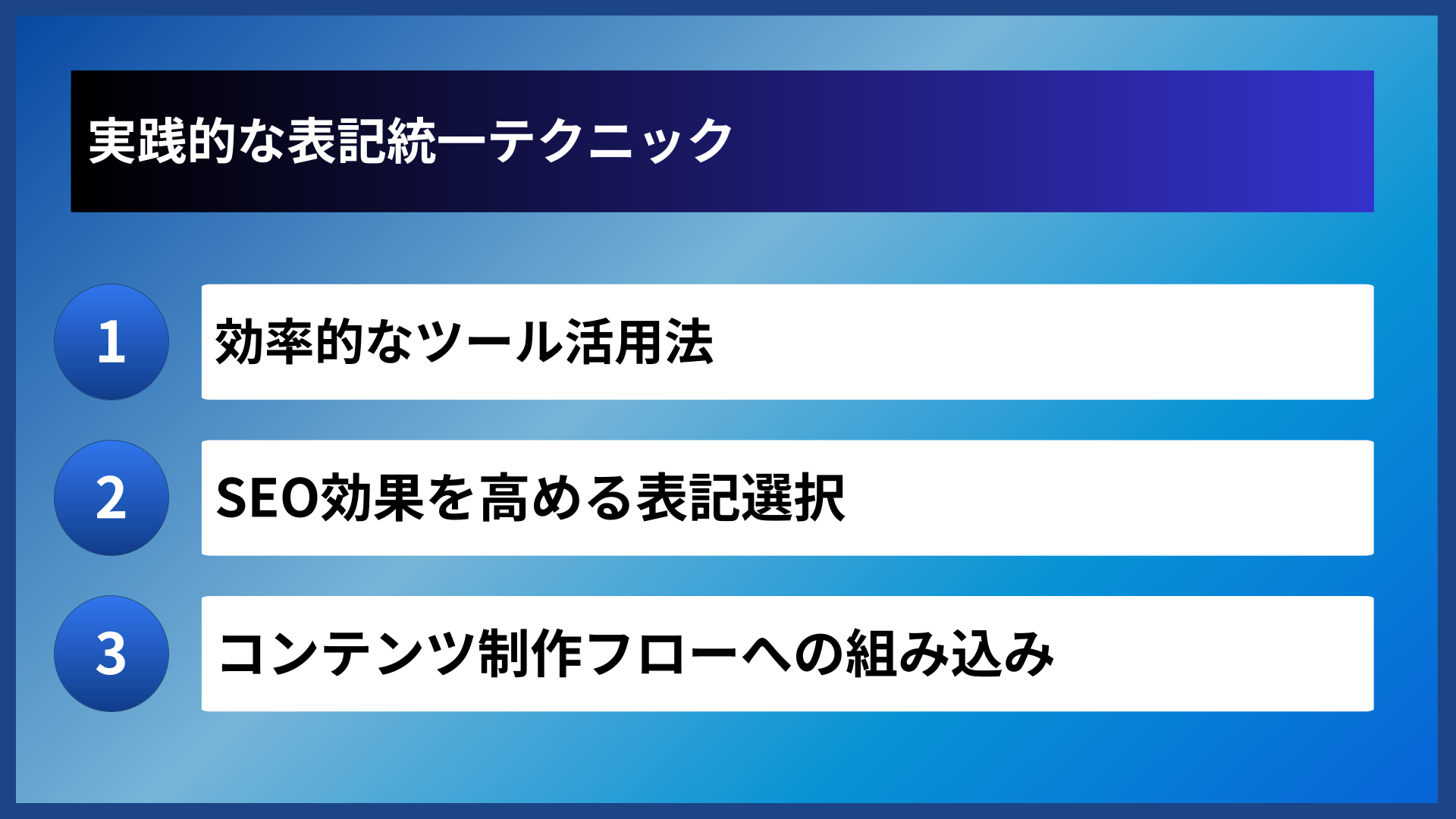 実践的な表記統一テクニック