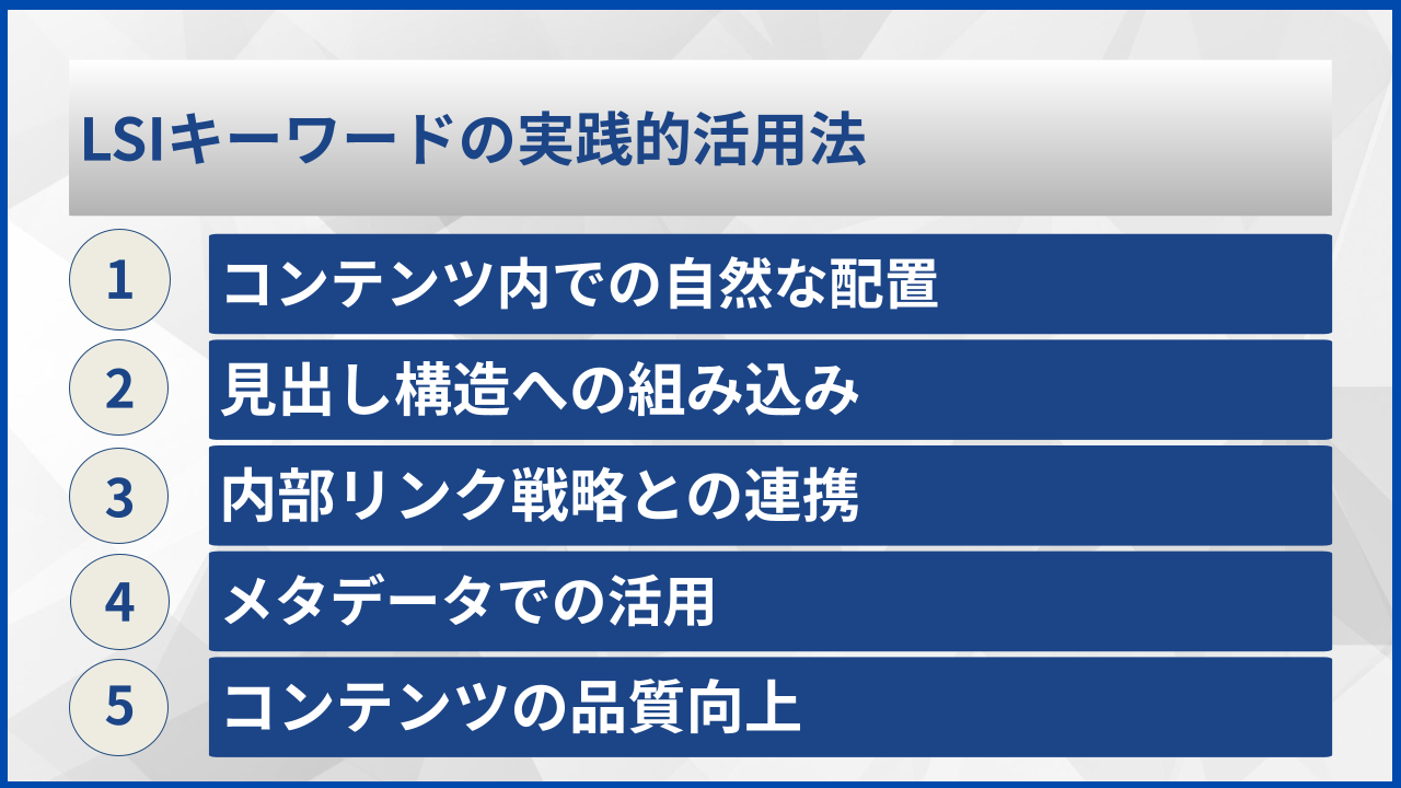 LSIキーワードの実践的活用法