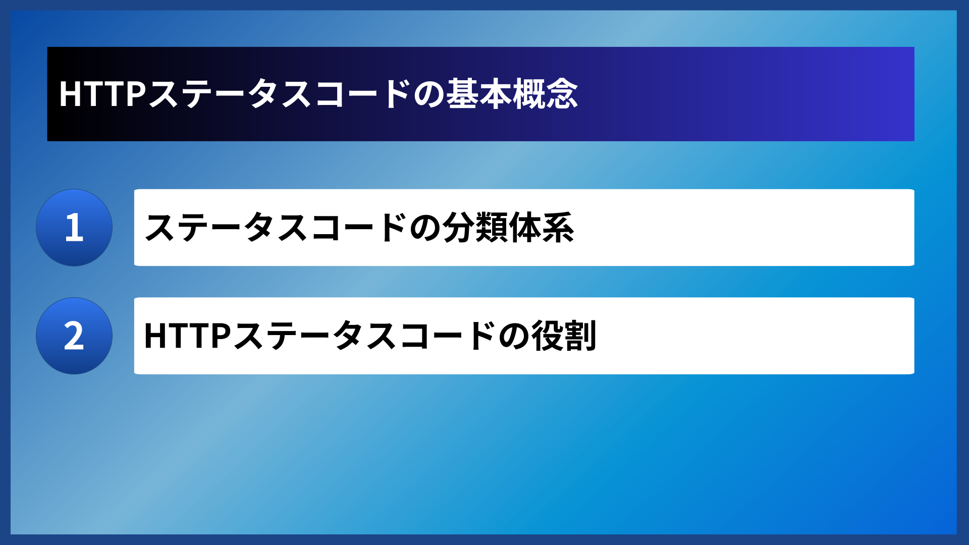 HTTPステータスコードの基本概念