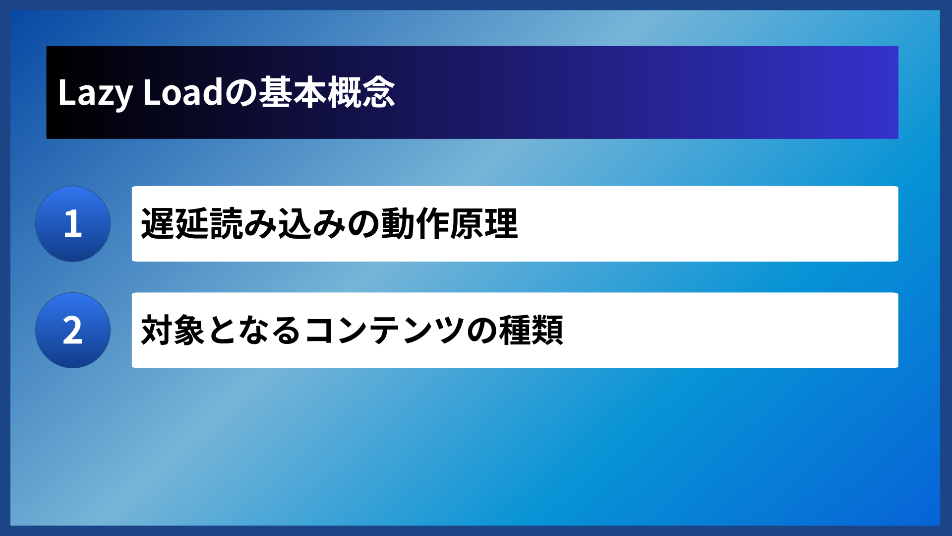 Lazy Loadの基本概念