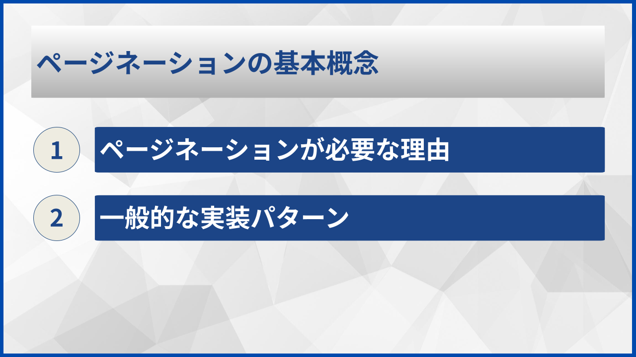 ページネーションの基本概念