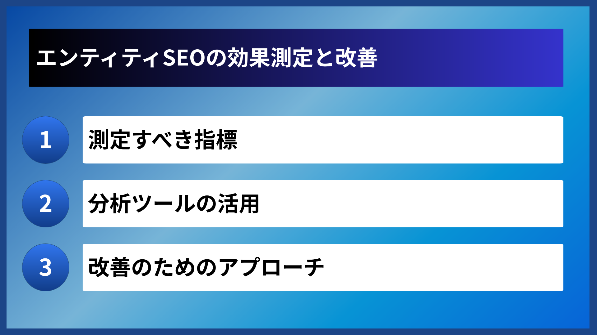 エンティティSEOの効果測定と改善