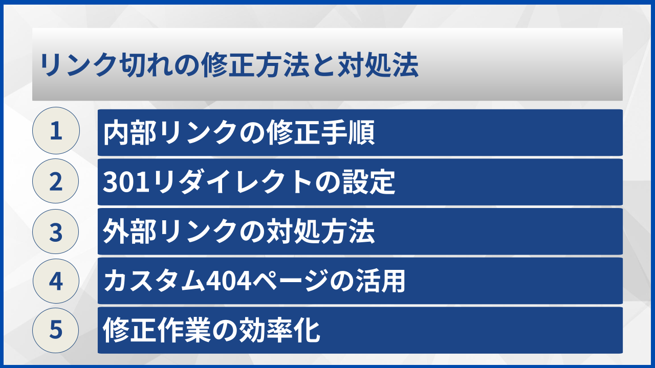 リンク切れの修正方法と対処法