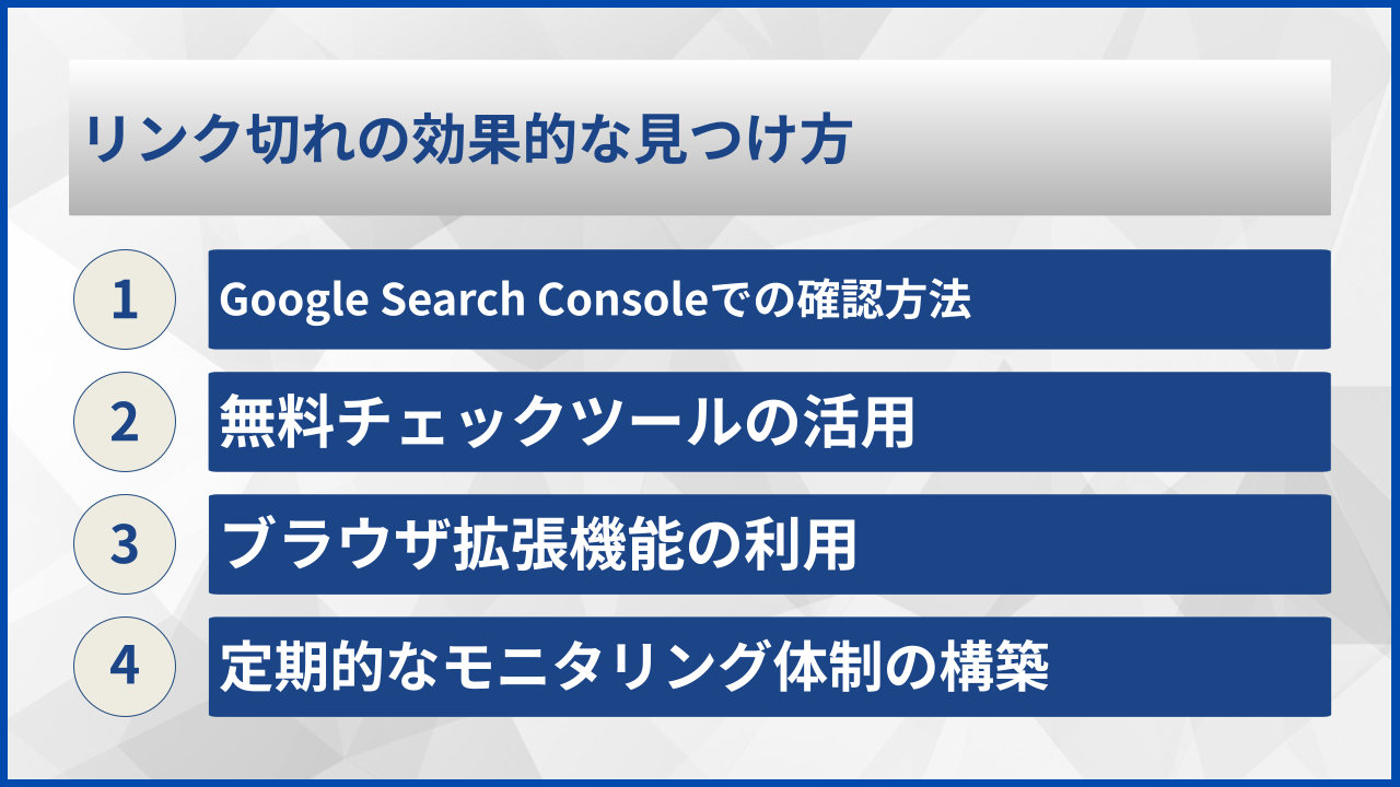 リンク切れの効果的な見つけ方