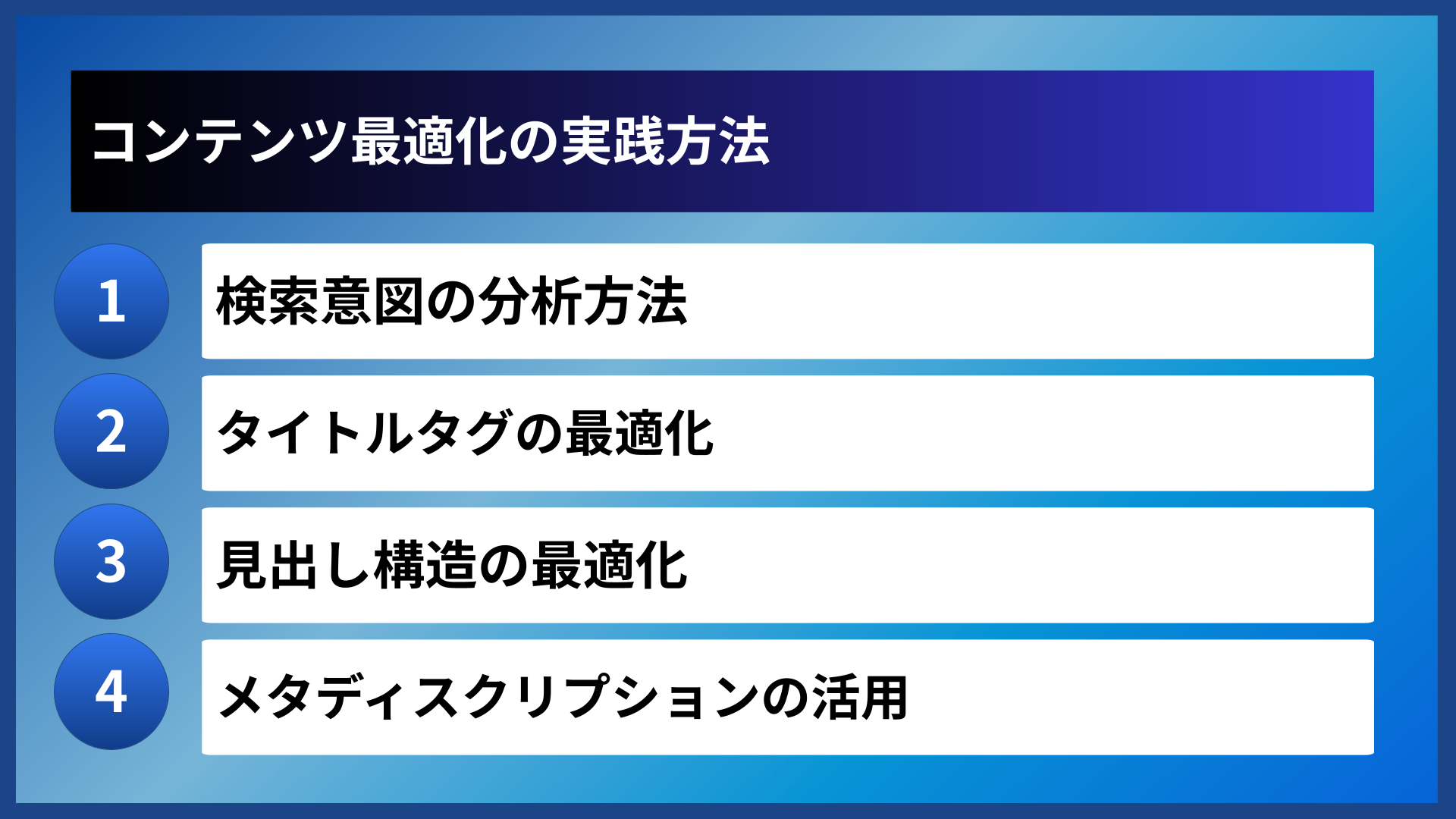 コンテンツ最適化の実践方法