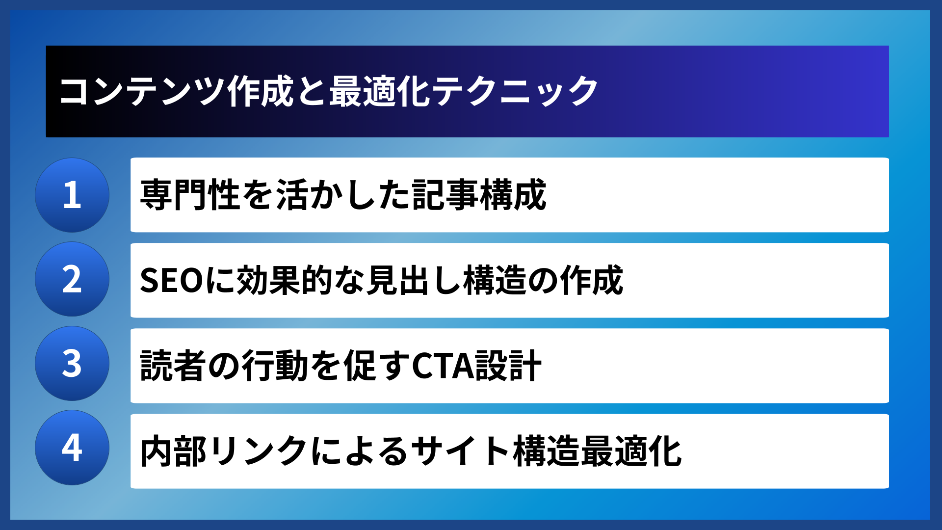 コンテンツ作成と最適化テクニック