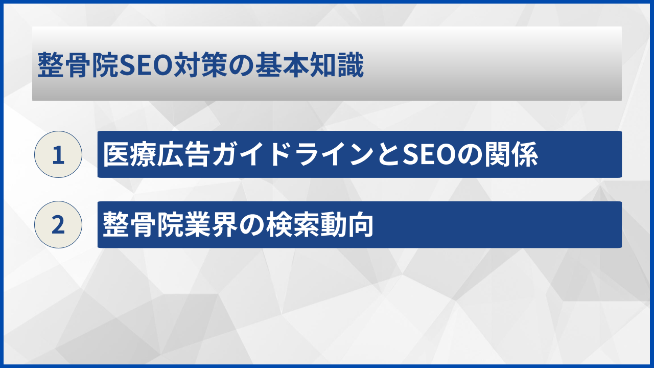整骨院SEO対策の基本知識