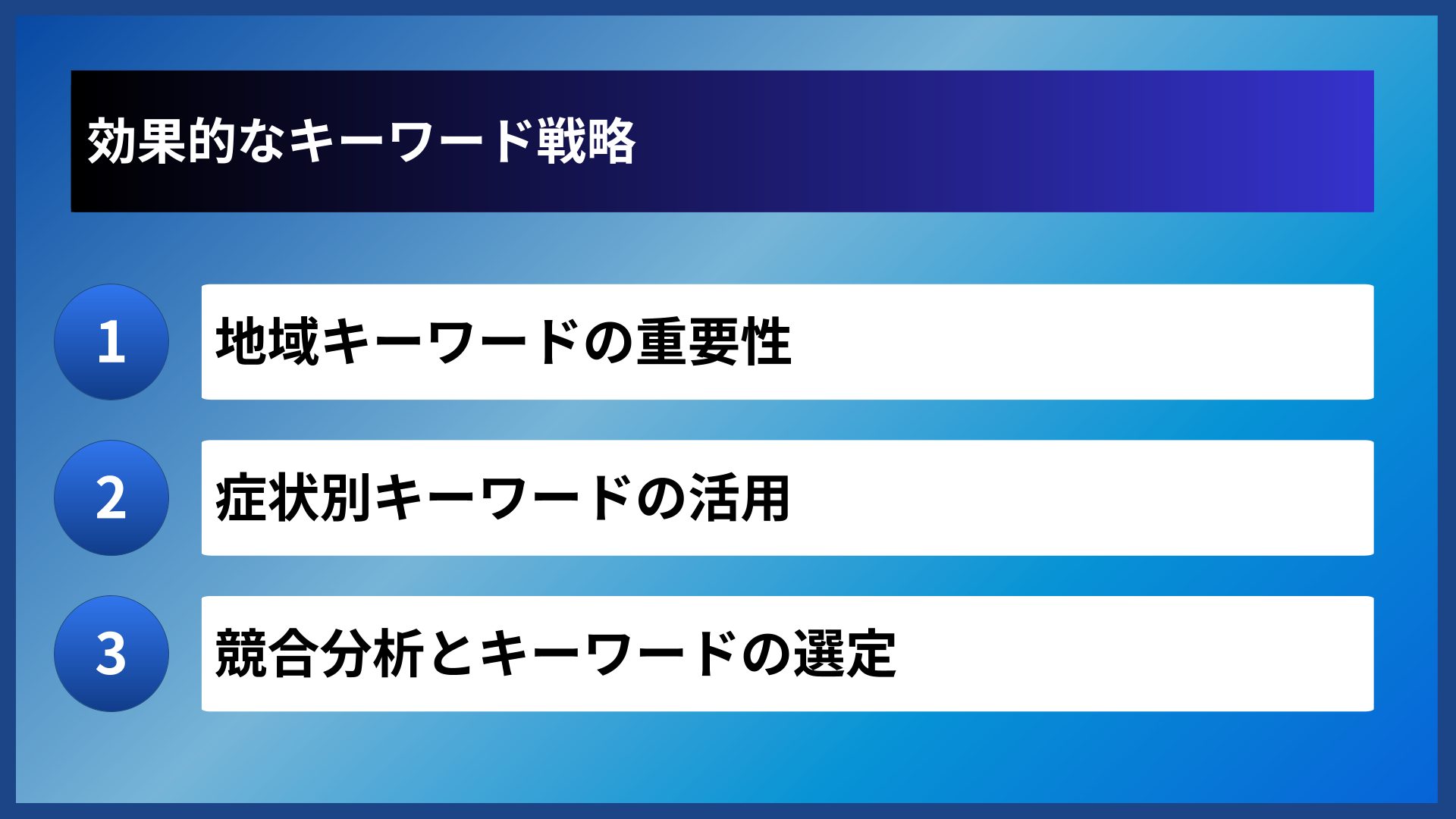 効果的なキーワード戦略
