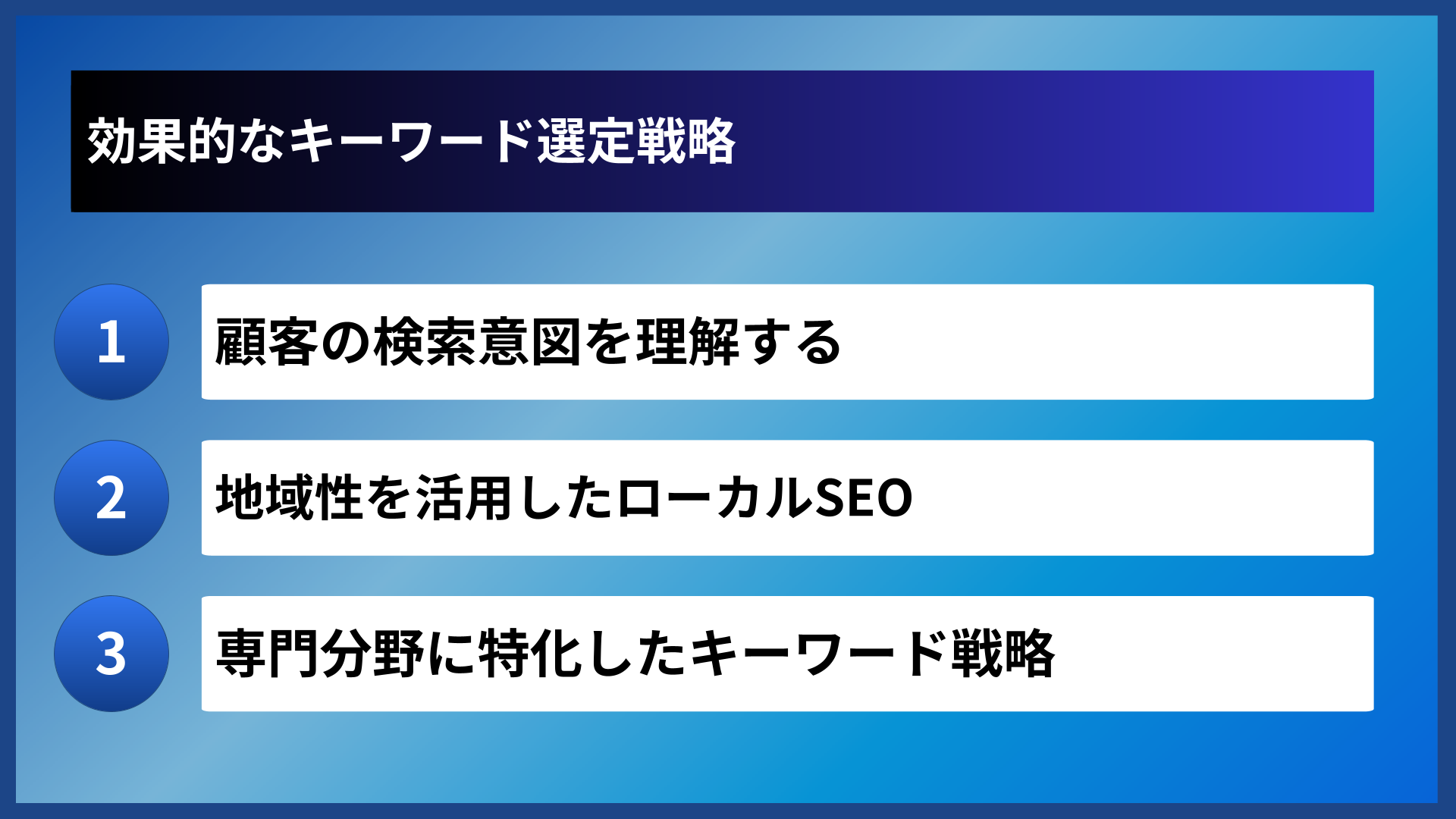 効果的なキーワード選定戦略
