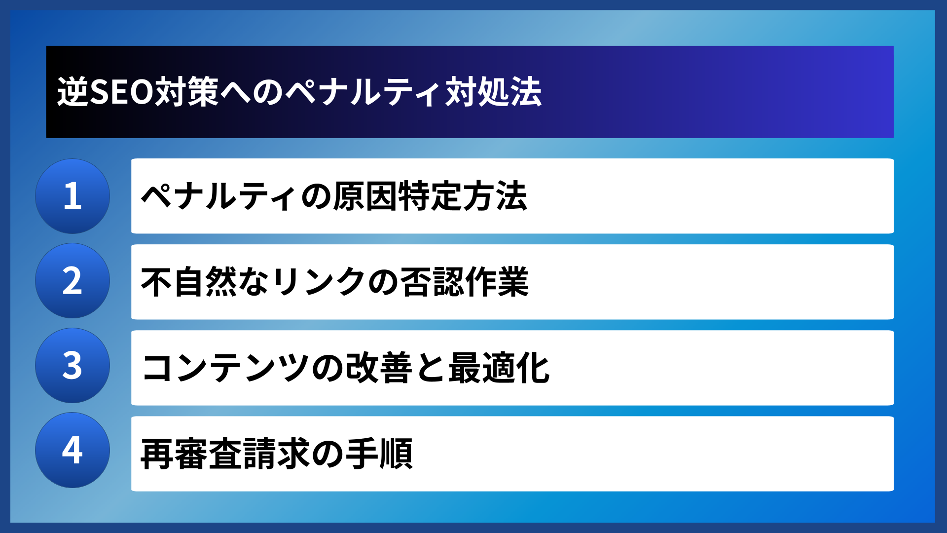 逆SEO対策へのペナルティ対処法