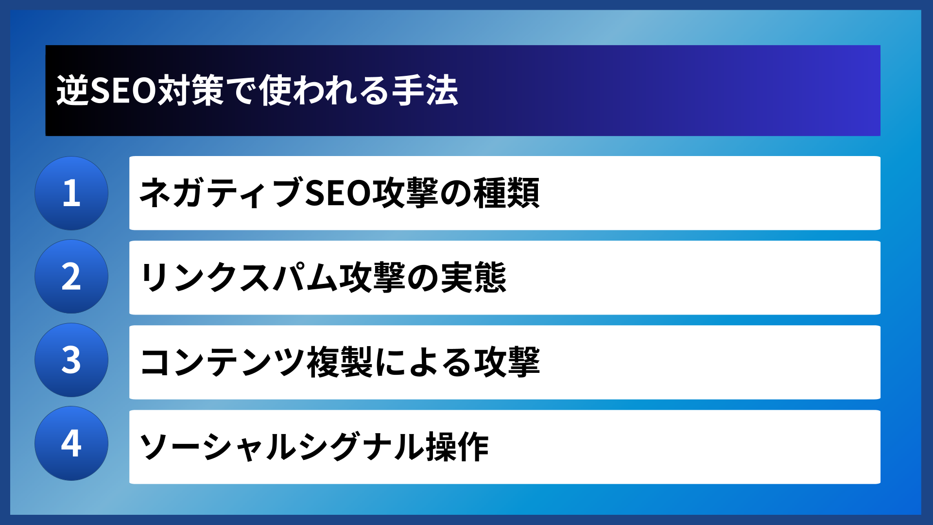 逆SEO対策で使われる手法