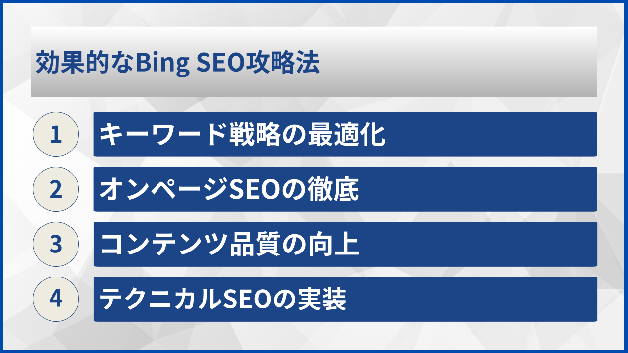 効果的なBing SEO攻略法