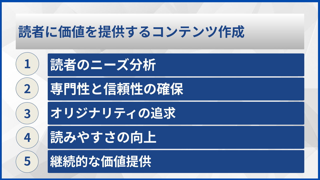 読者に価値を提供するコンテンツ作成