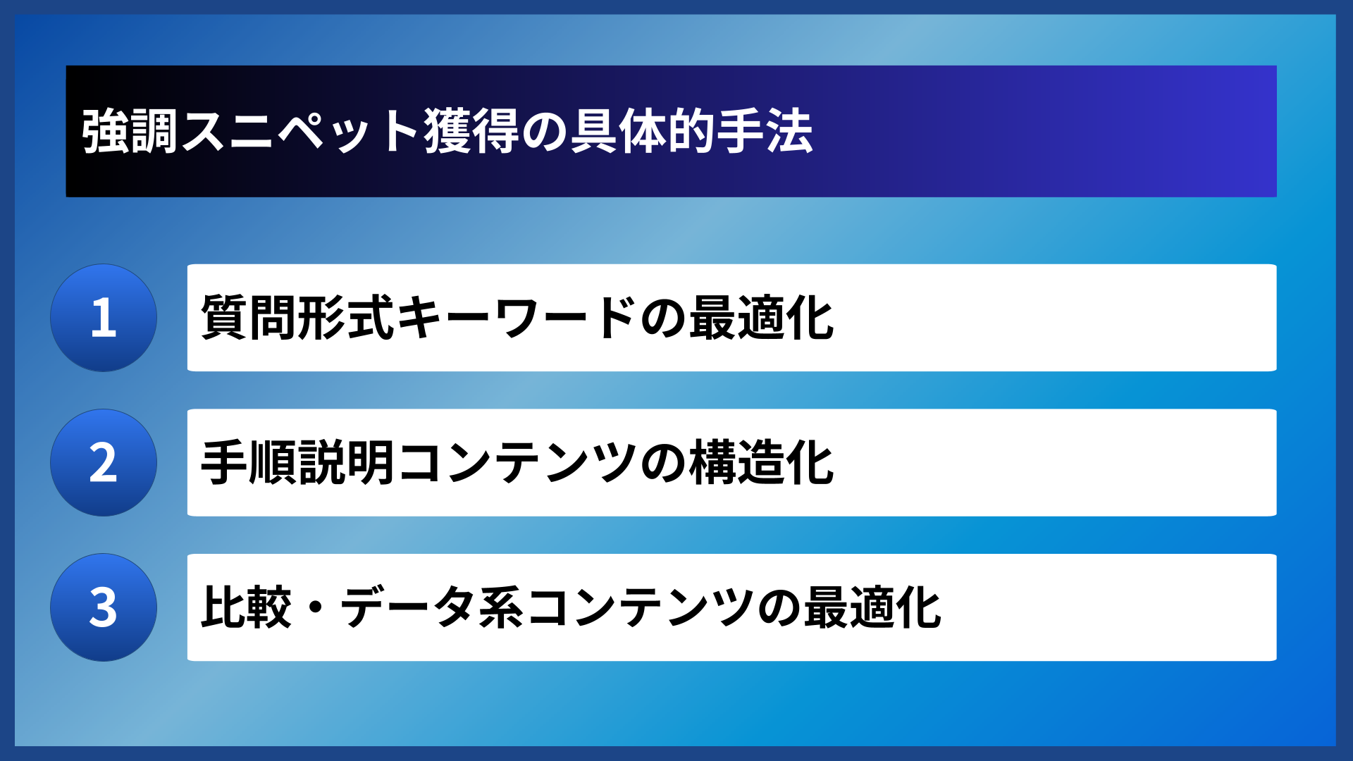 強調スニペット獲得の具体的手法