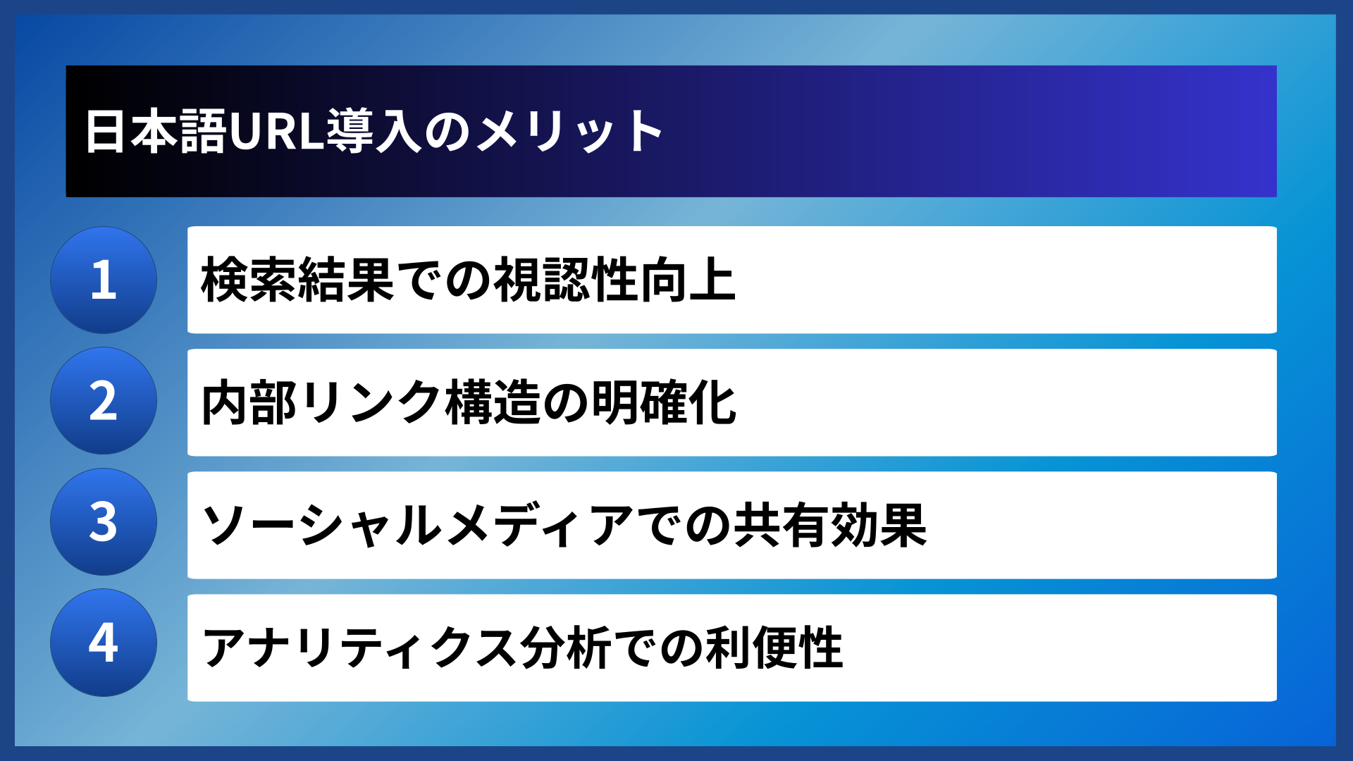 日本語URL導入のメリット