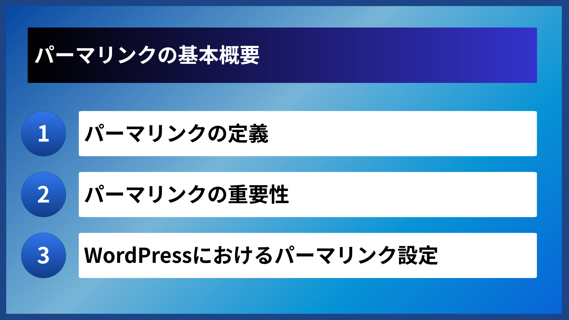パーマリンクの基本概要