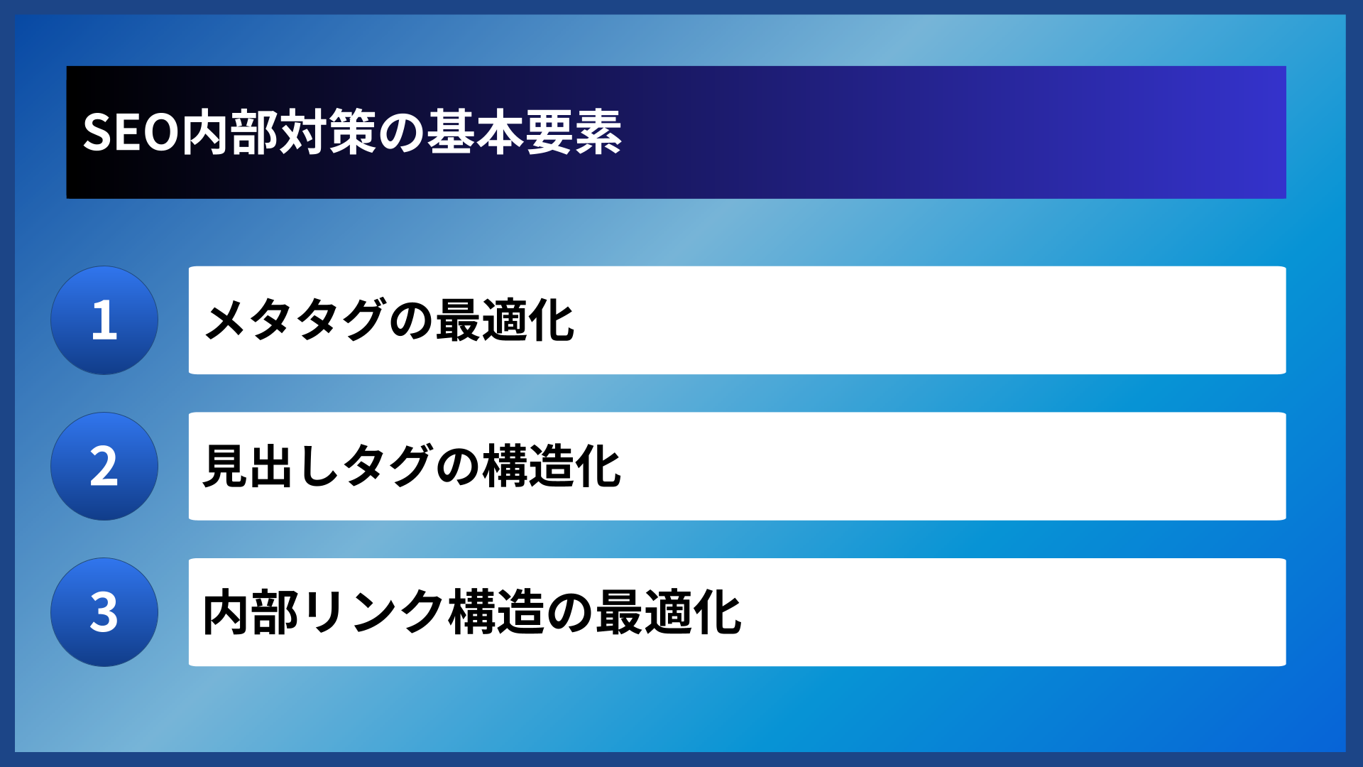 SEO内部対策の基本要素
