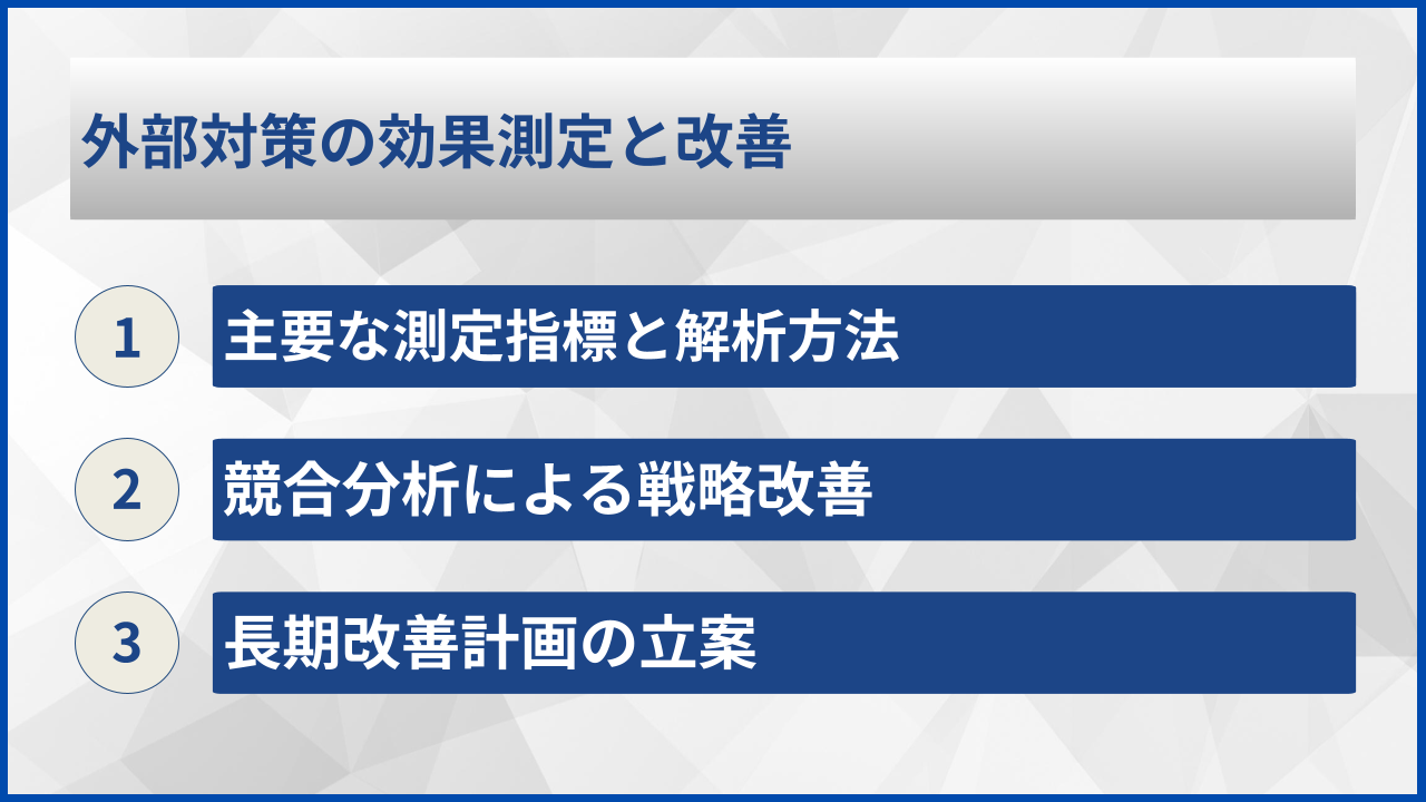 外部対策の効果測定と改善