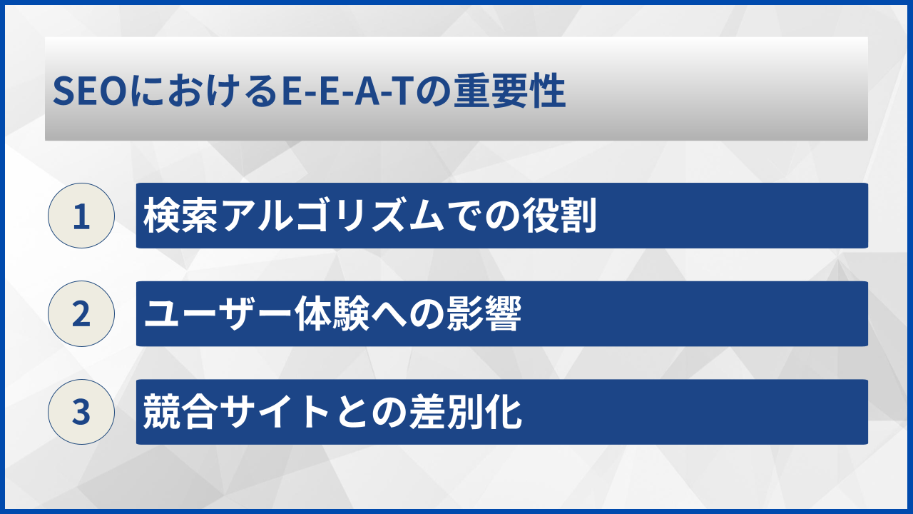 SEOにおけるE-E-A-Tの重要性