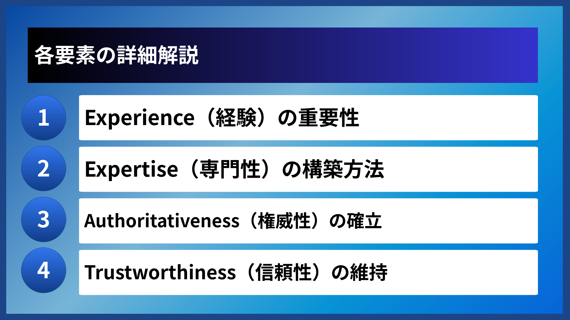 各要素の詳細解説