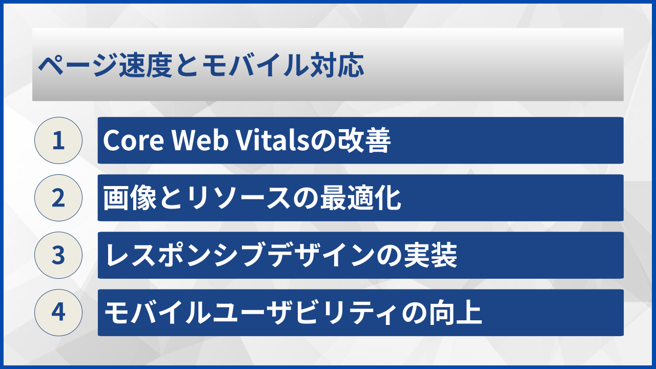 ページ速度とモバイル対応