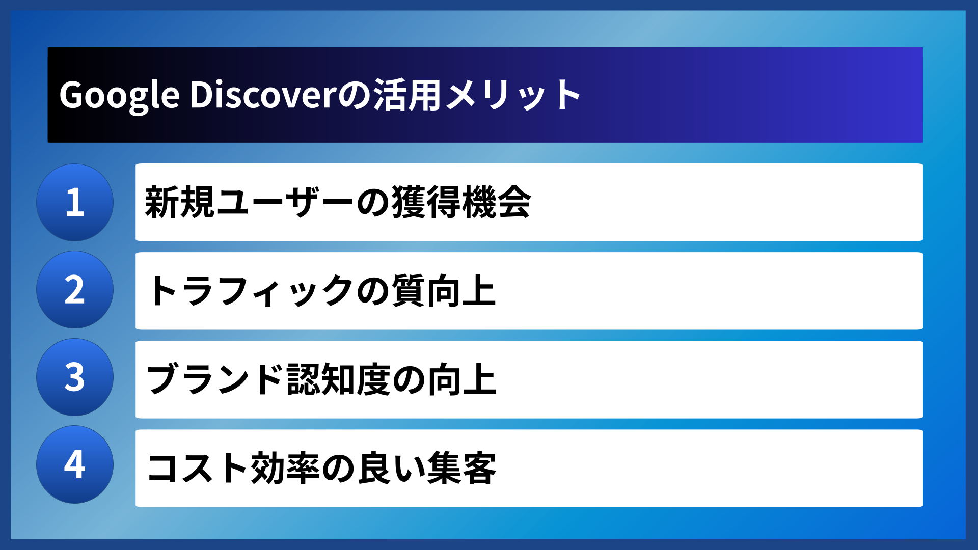 Google Discoverの活用メリット