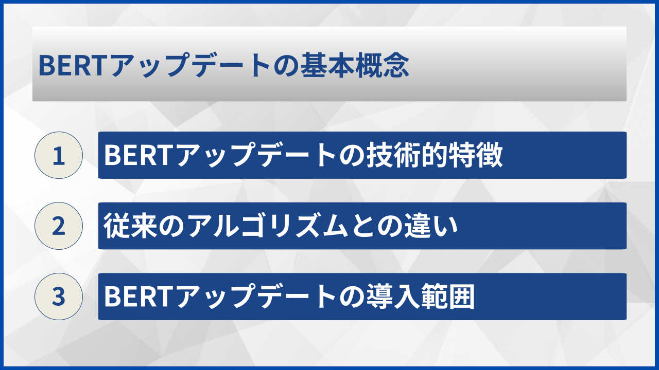 BERTアップデートの基本概念