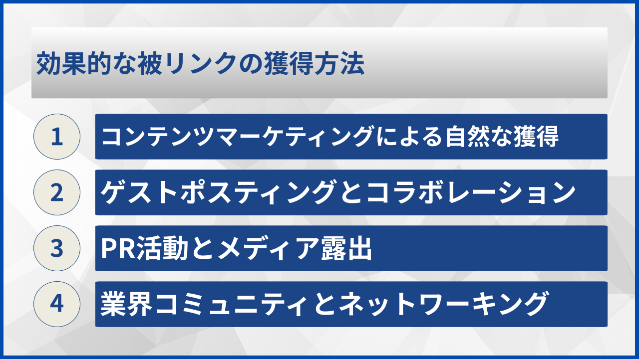 効果的な被リンクの獲得方法